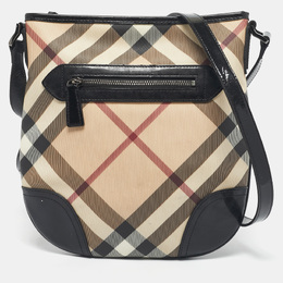 Burberry Black/Beige Supernova Check PVC Dryden Crossbody Bag 1190069