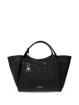 Сумка-шоппер с подвеской-логотипом Emporio Armani, черный ew001008af14309 | черный
