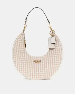 Двухцветная рафия сумка через плечо с молнией Guess, бежевый a55366679 | beige