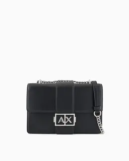 Женская сумка-кроссбоди "Jodie" среднего размера с клапаном и цепочкой Armani Exchange, черный a55431298 | negro