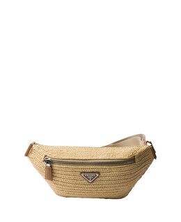 Вязаный поясной рюкзак Prada, коричневый/бежевый 5595434 | neutral