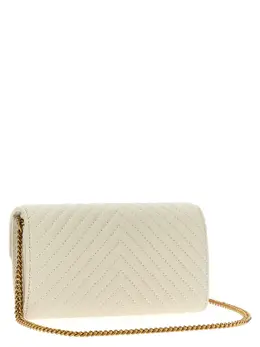 Pinko-Love Bag One Wallet Chevron Portafogli Bianco-Donna 46700744638804