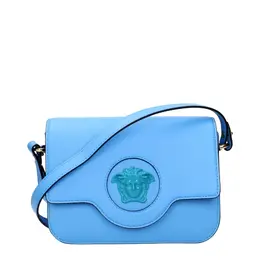 Versace Light Blue Leather Crossbody Bags ve15247649669385bt