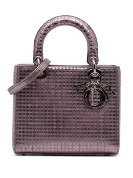 Christian Dior 2015 Medium Metallic Patent Microcannage Lady Dior satchel 31596465