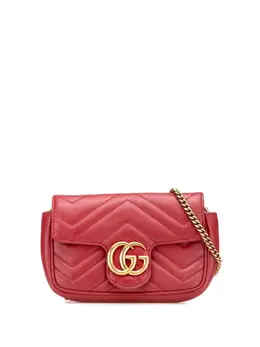 Gucci 2016-2025 Super Mini GG Marmont Matelasse Leather Flap crossbody bag 31579214