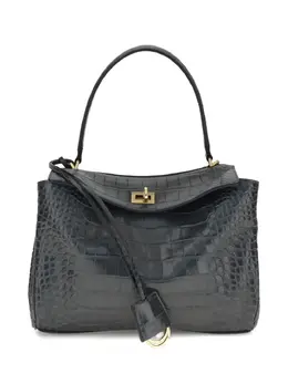 Balenciaga small Rodeo crocodile-embossed shoulder bag 31355815