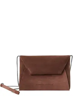Сумка через плечо BC Duo из замши Brunello Cucinelli, коричневый 31564822 | коричневый