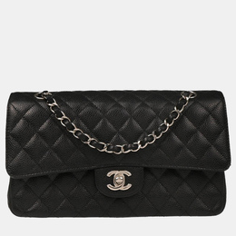 Chanel Classic Double Flap Medium Black Calfskin Shoulder Bag 1193970