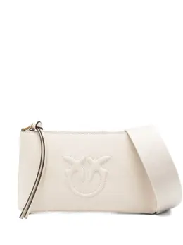 Pinko embossed-logo leather cross-body bag 31389970