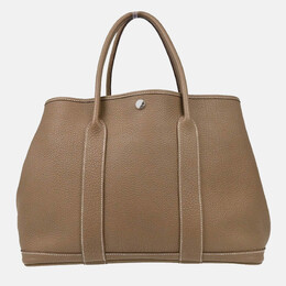Hermes Garden Party 36 PM Etoupe Gray Negonda Tote Handbag 1193851