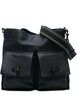 Gucci 2000-2015 Large Leather Bamboo Double Pocket Messenger Bag shoulder bag 31597311
