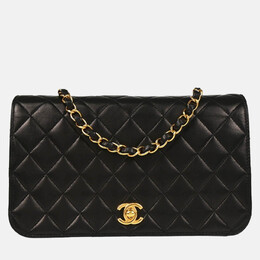 Chanel Turnlock Small Full Flap Black Lambskin Shoulder Bag 1193845