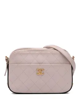 Chanel 2018-2019 Calfskin Grosgrain Stitched Button Up Camera Case crossbody bag 31597448