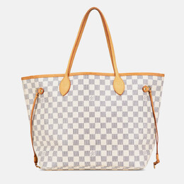 Louis Vuitton White Damier Azur Neverfull MM Bag 1193073