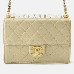 Chanel Matelasse Chain shoulder Bag Gold Leather 1193130