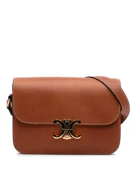 Celine 2022 Classique Natural Calfskin Triomphe crossbody bag 31597402