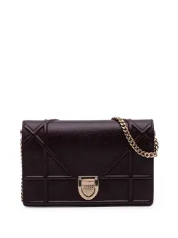 Christian Dior 2018 Grained Calfskin Diorama Wallet on Chain crossbody bag 31579195
