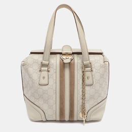 Gucci Off White Guccissima Leather Small Treasure Boston Bag 1192831