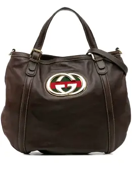 Gucci 2000-2015 Medium Leather Web Britt satchel 31597426