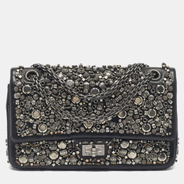 Chanel Black Leather Paris-Bombay Collection 225 Reissue 2.55 Flap Bag 1191512