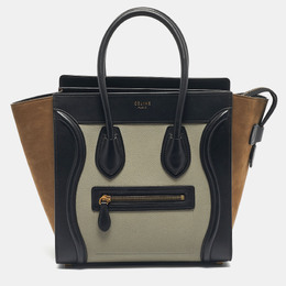 Celine Tri Color Nubuck and Leather Micro Luggage Tote 1190560