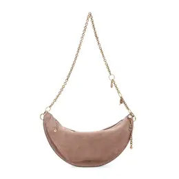 Chloe-Woodrose Pink Suede Calf Leather Icons Shoulder Bag-Donna 52329828483412