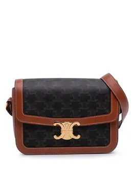 Celine 2022 Classique Triomphe Coated Canvas and Calfskin Triomphe crossbody bag 31596370