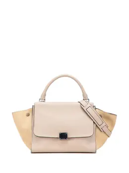 Celine 2014 Medium Drummed Calfskin and Suede Trapeze satchel 31597128