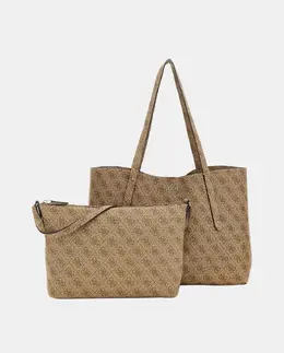 Сумка-тоут на плечо с застежкой-молнией Guess, бежевый a55366411 | beige