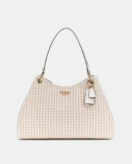 Двухцветная рафия сумка через плечо с магнитной застежкой Guess, белый a55366670 | blanco