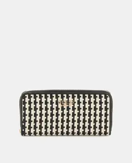 Большая сумка-кошелек с молнией и ручкой Guess, черный a55366360 | negro