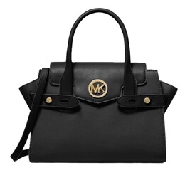 Сумка-тоут Michael Kors Carmen Leather Medium Fla, черный 212446