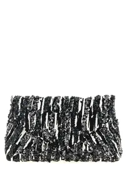 Dries Van Noten-W. L. Clutch Bianco/Nero-Donna 52337555177812