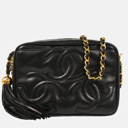 Chanel Triple CC Mini Black Lambskin Camera Bag 1194545