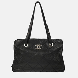 Chanel CC Black Calfskin Tote Handbag 1194536