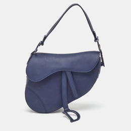 Christian Dior Navy Blue Ultra Matte Leather Saddle Bag 1193610