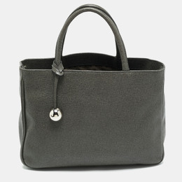 Furla Dark Grey Leather Practica Tote 1193049