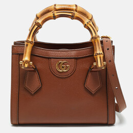 Gucci Brown Leather Mini Diana Tote 1193061