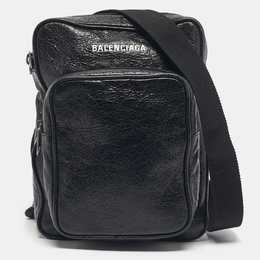 Balenciaga Black Leather Explorer Crossbody Bag 1192970