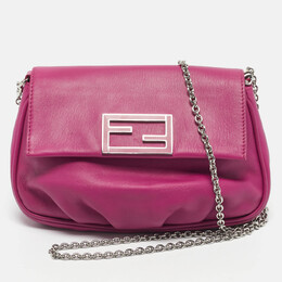 Fendi Pink Leather Fendista Pochette Crossbody Bag 1192964