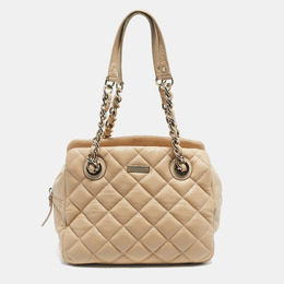 Kate Spade Light Beige Quilted Leather Elizabeth Satchel 1193024
