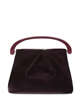 Dries Van Noten pleated velvet top-handle bag 30883869