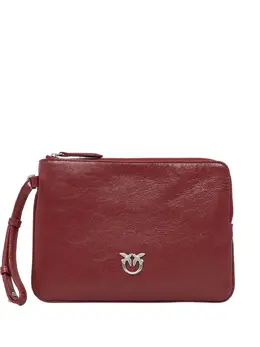 Pinko Leather Clutch Bag 31143501 Burgundy