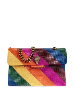 Мини-сумка Kensington из ткани в радужную полоску Kurt Geiger London, коричневый 31309640 | коричневый