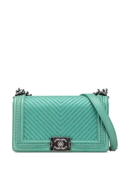 Chanel 2016-2017 New Medium Braided Chevron Lambskin Boy Flap crossbody bag 31639806