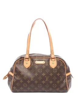 Louis Vuitton 2008 Montorgueil PM Shoulder Bag with Brown Monogram Canvas, Gold-tone Hardware, Zip Fastening