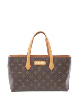 Louis Vuitton 31508143 Wilshire PM Monogram Canvas Tote Bag with Leather Trim and Gold Tone Hardware