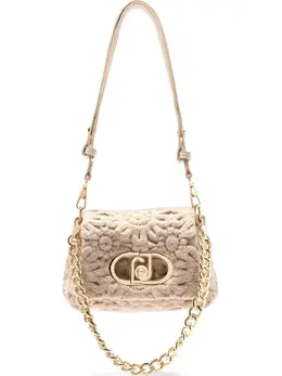 Liu Jo LaPuffy Mini Bag 31354773 Beige - Embroidered Logo Detail, Detachable Chain Handle, Adjustable Shoulder Strap