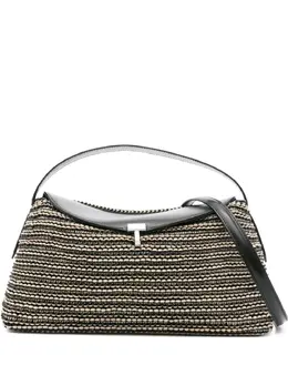 Toteme Woven Leather Top Handle Bag 29695848 Black Sand Color