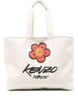 Kenzo x Futura 2000 Utility Boke Flower-Print Tote Bag Donna FF68SA911F36 ECRU